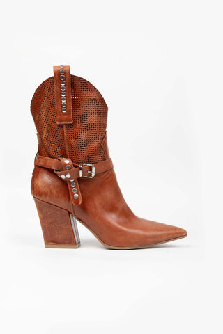 Thea Leather Cowboy Boots