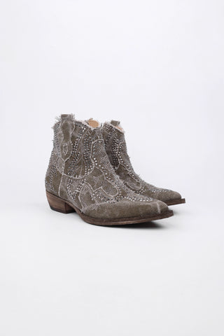 Bottines texanes Cecilia en Toile