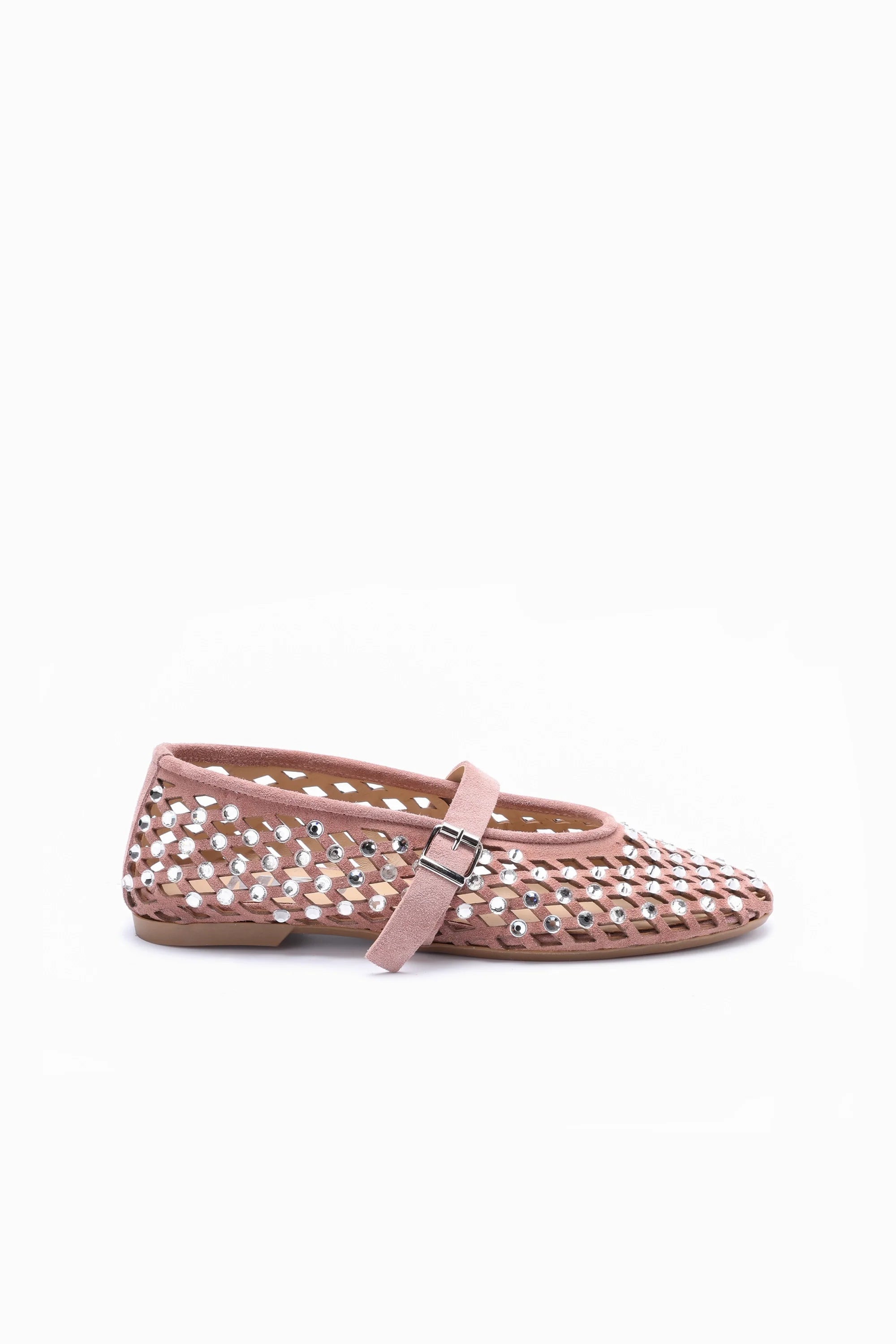 Ballerina In Camoscio Con Strass Cloe