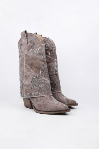 Bottes texanes Klara en toile