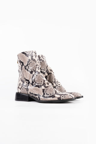 Lunar Python Leather Ankle Boots