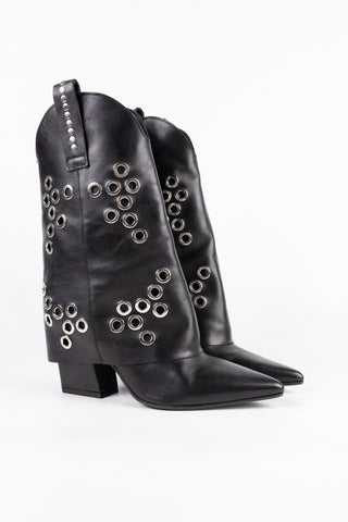 Bottes Texanes en Cuir Jett