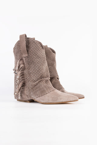 Botins Texanos em Pele Sienna