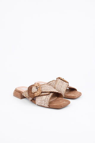 Mina Raffia Slippers