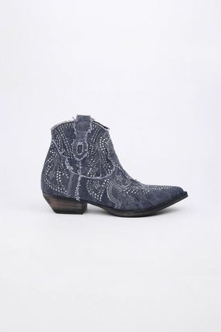 Cecilia Texan ankle boots in Canvas