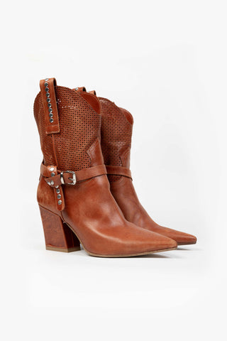 Thea Leather Cowboy Boots