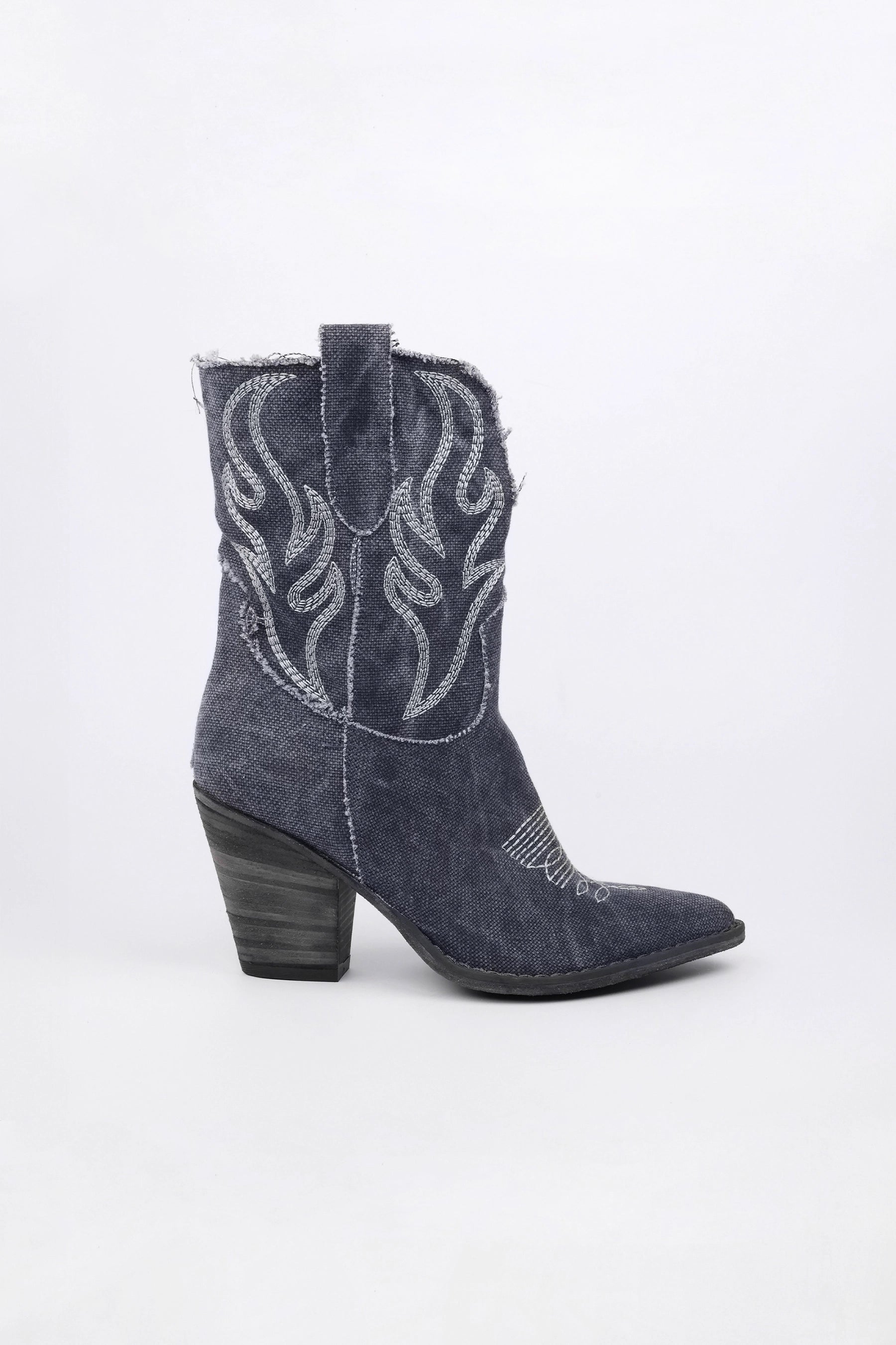 Stivaletti Texani Monique Canvas Denim