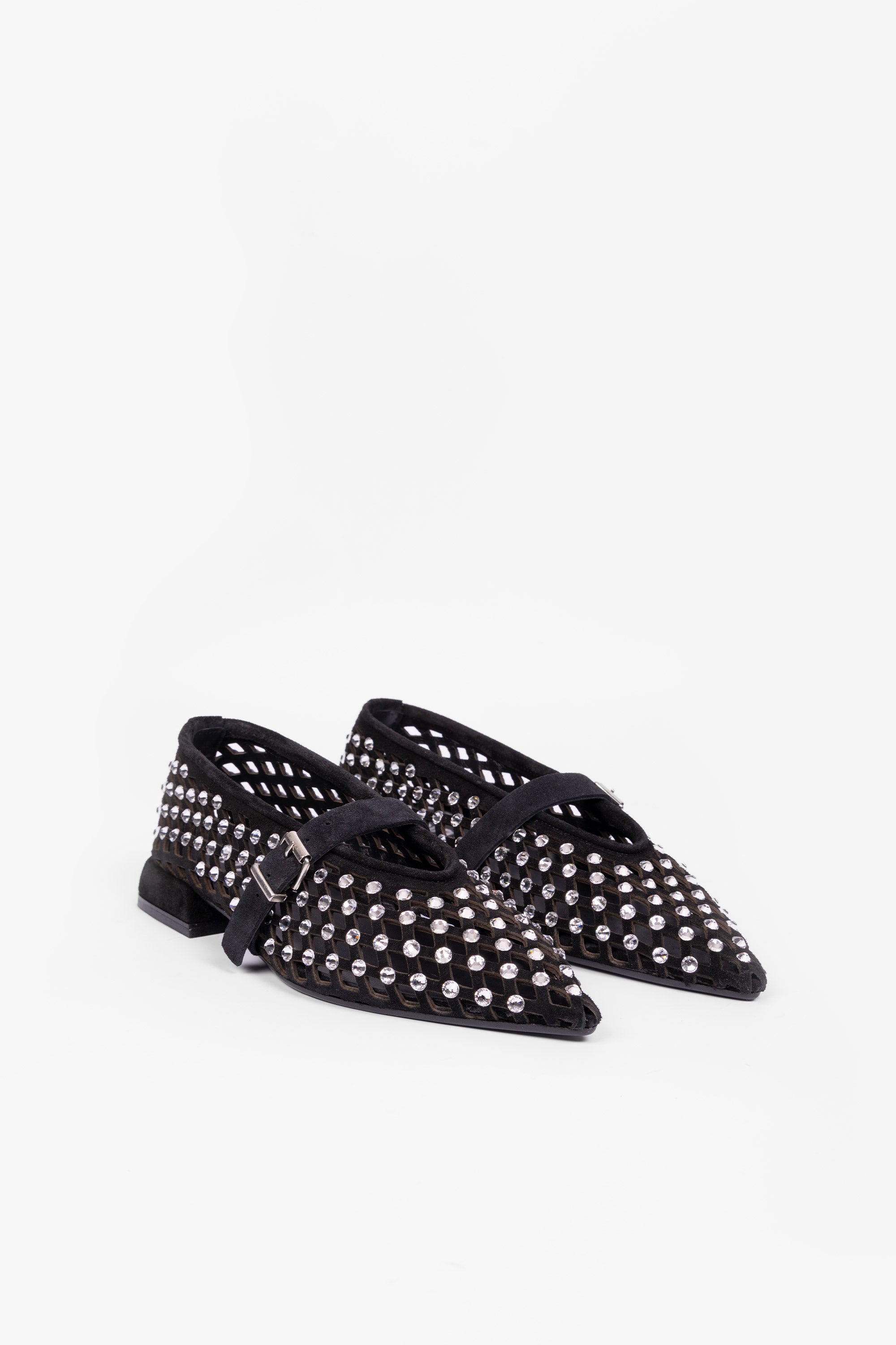 Ballerina In Camoscio Con Strass Jolie
