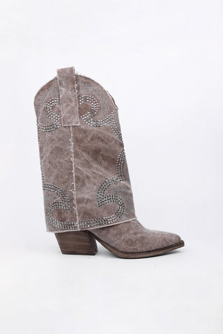 Bottes texanes Klara en toile