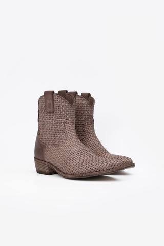 Veronique Woven Texan Ankle Boot