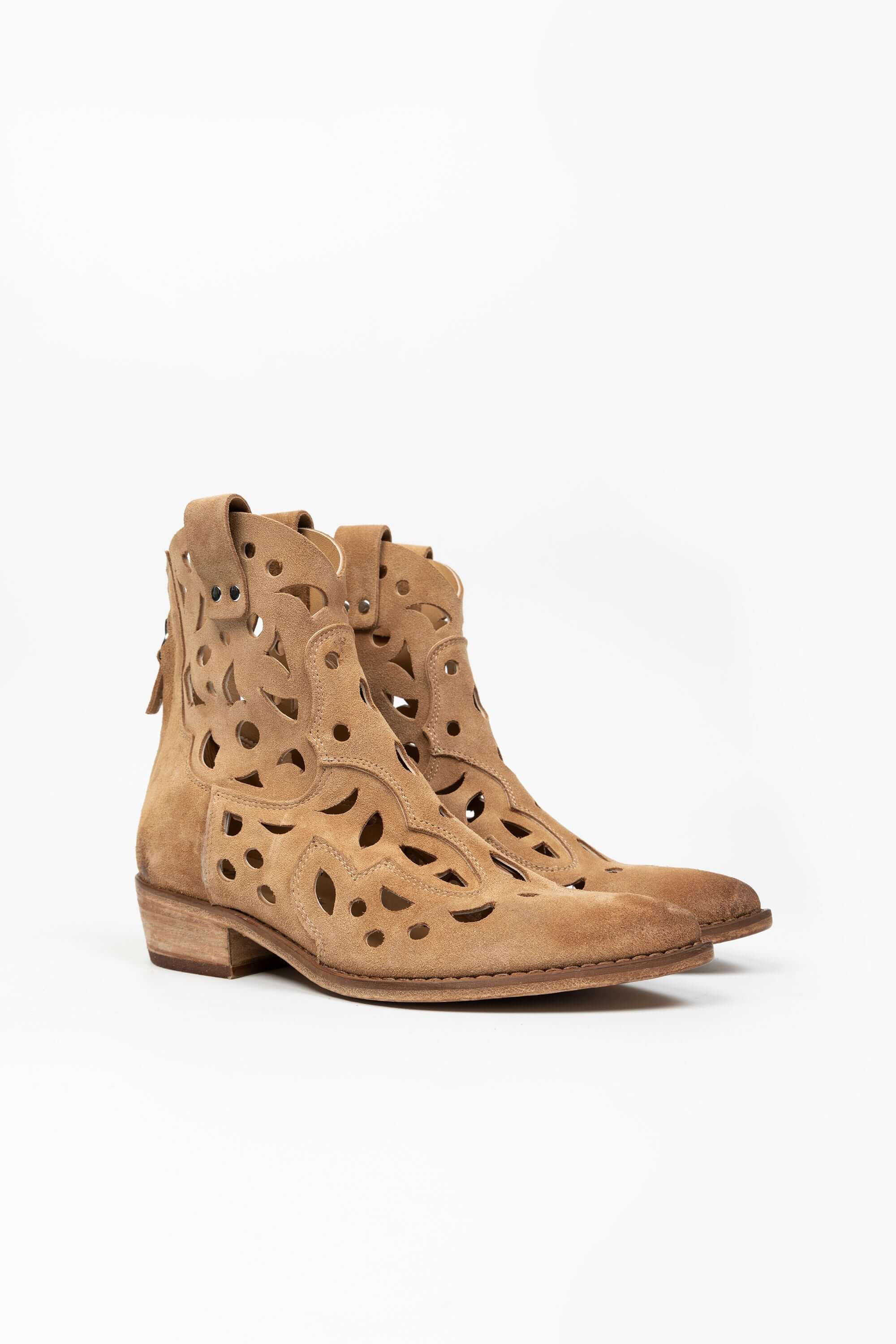 Stivaletti Texani in Camoscio Thalia