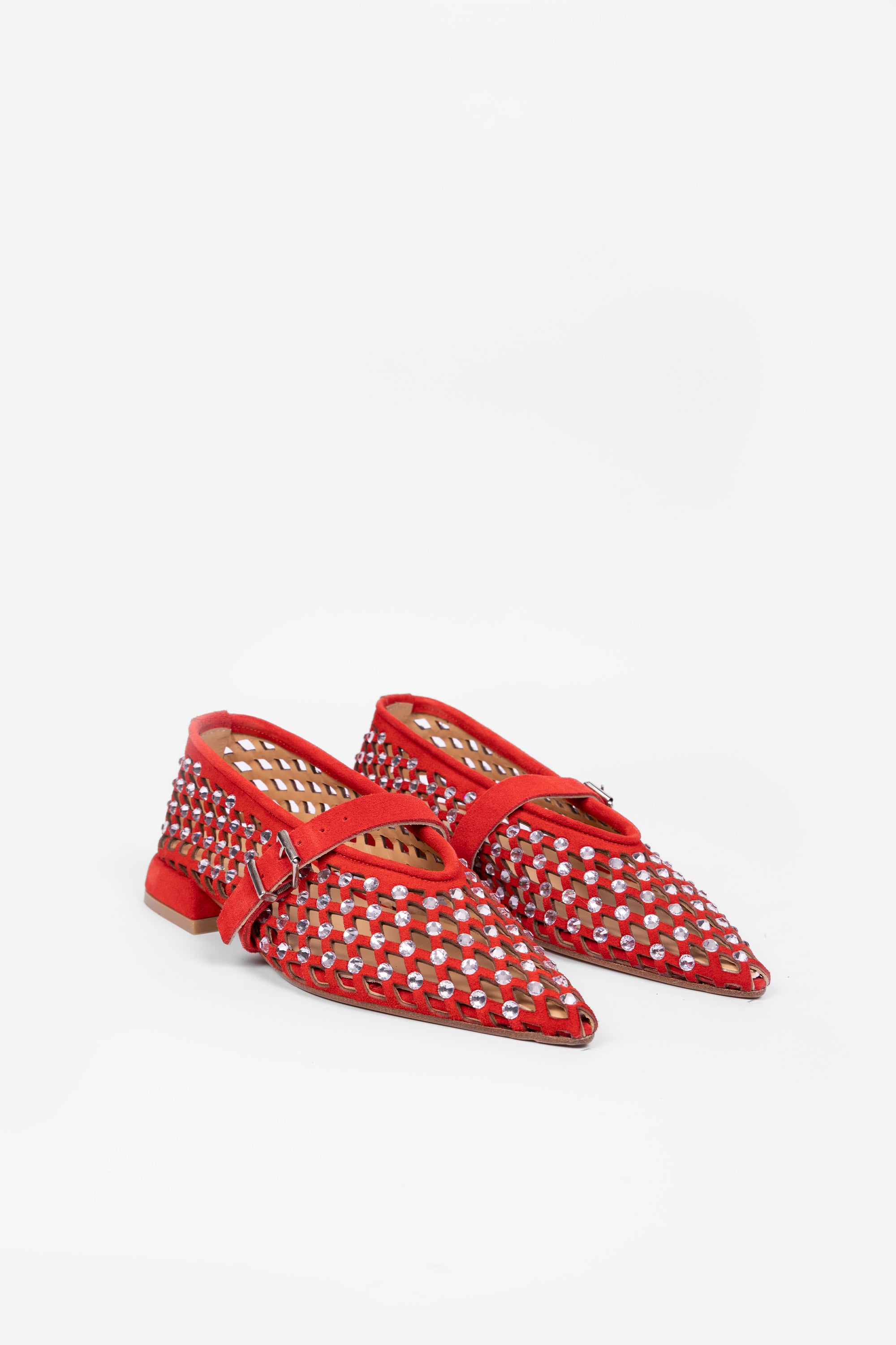 Ballerina In Camoscio Con Strass Jolie