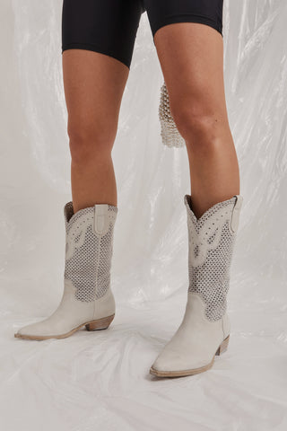 Bottes texanes en cuir Perla