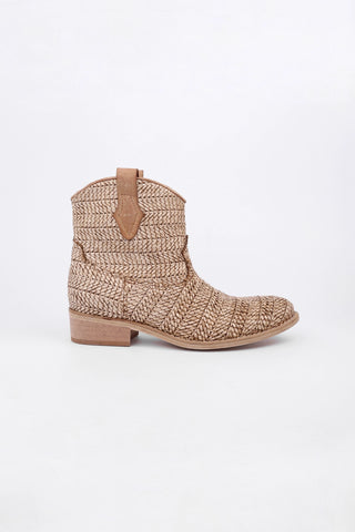 Melanie Raffia-Stiefeletten