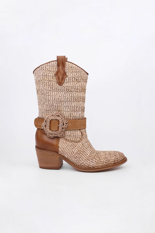 Carol Raffia ankle boots