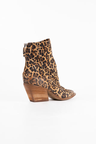 Spotted Leather Texan Ankle Boots