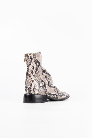 Lunar Python Leather Ankle Boots