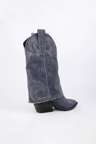 Klara Texan Boots in Canvas