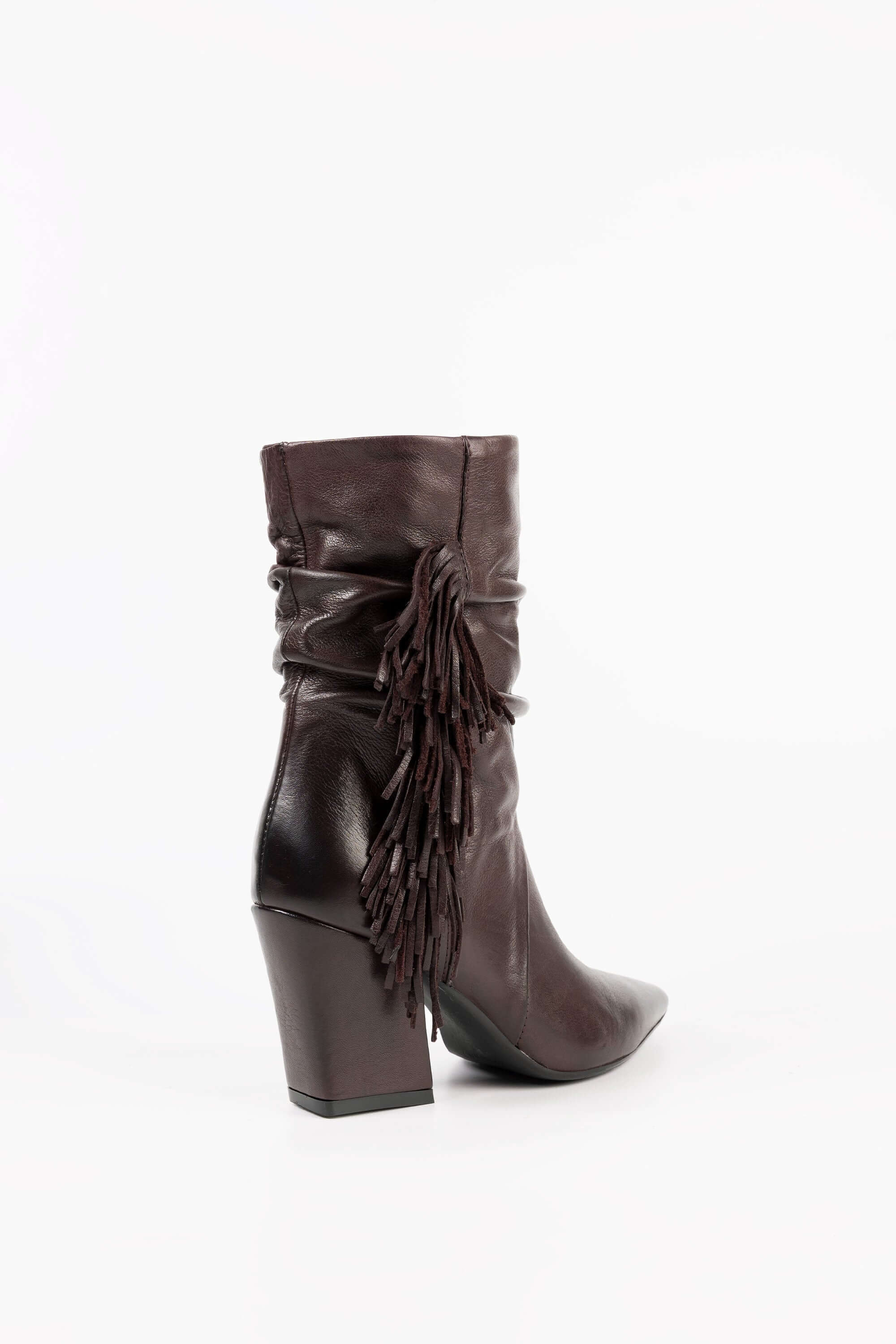Stivaletti in Pelle con Frange Madison