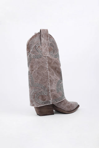 Klara Texan Boots in Canvas