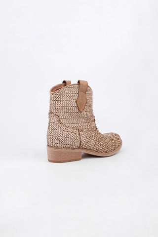 Melanie Raffia-Stiefeletten