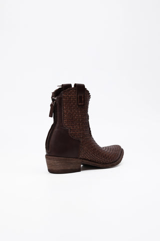 Veronique Woven Texan Ankle Boot