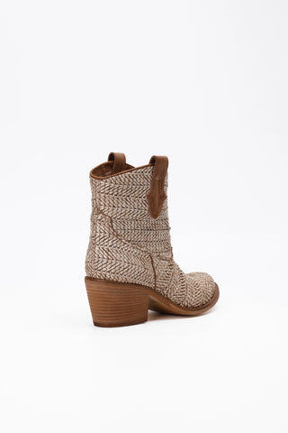 Stiefeletten Ida aus Raffia