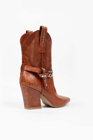 Thea Leather Cowboy Boots