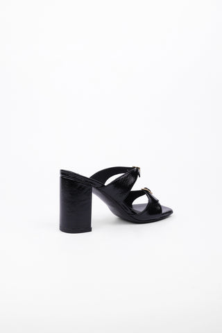 Sandales en cuir python Nicole