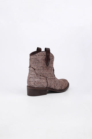 Melanie Raffia ankle boots