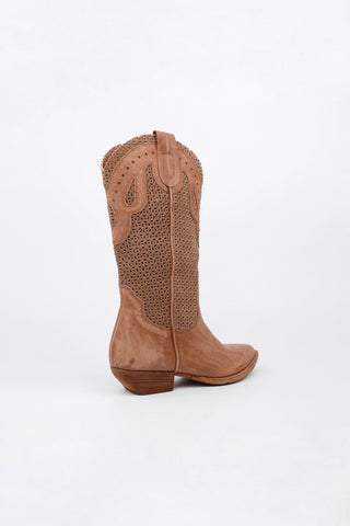 Perla Leather Texan Boots