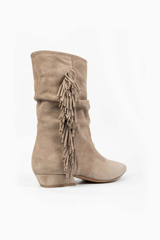 Suede Ankle Boots with Fringes Giorgia