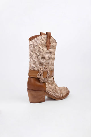 Stivaletti Carol in Raffia