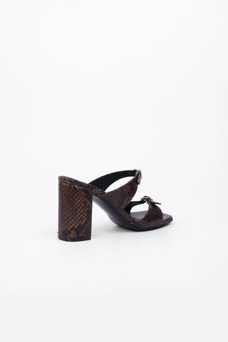 Sandales en cuir python Nicole