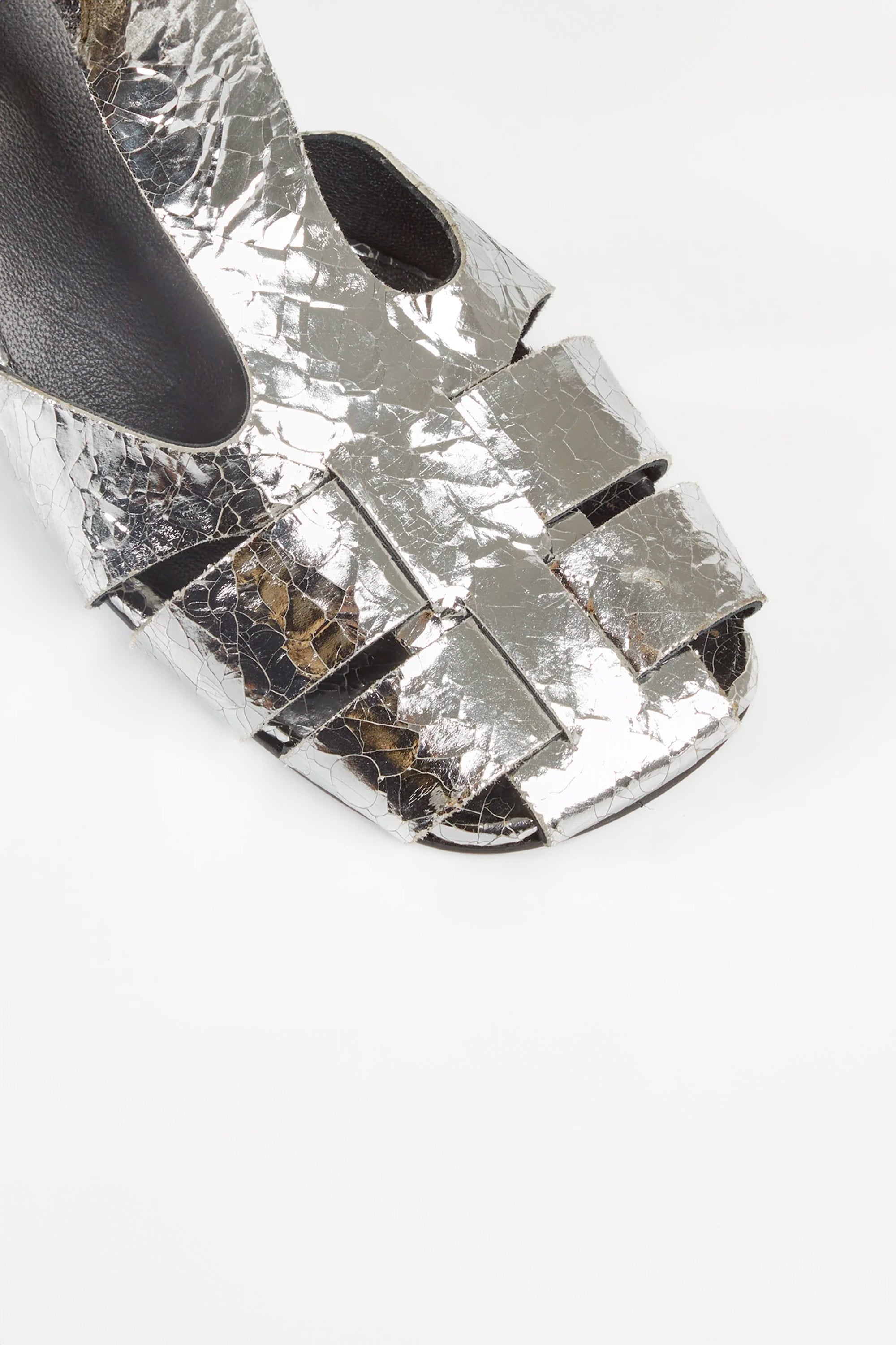 Sandalias de piel laminada Amelia